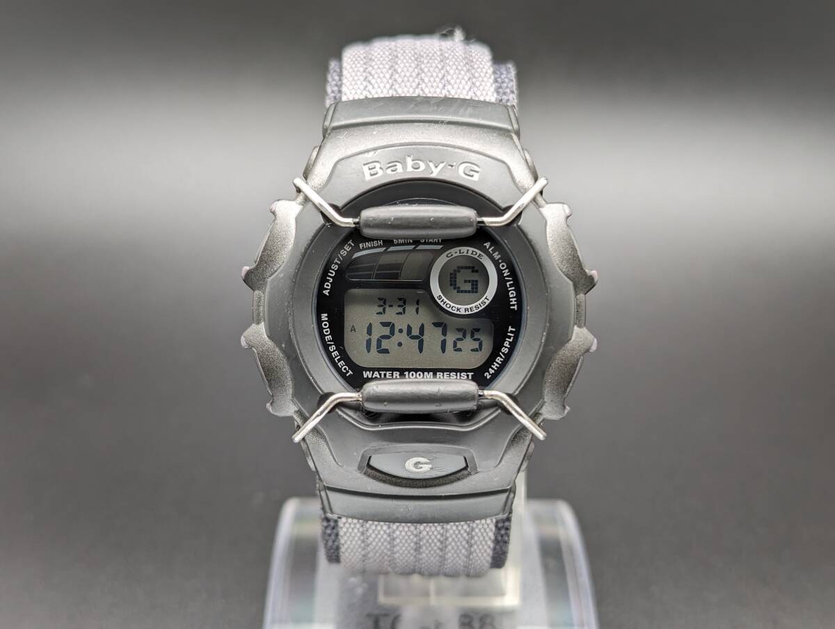 【中古 稼働品】 CASIO カシオ Baby-G ベビーG BG-147 デジタル クォーツ 電池交換済 腕時計 現状品 (k-0571)の画像2