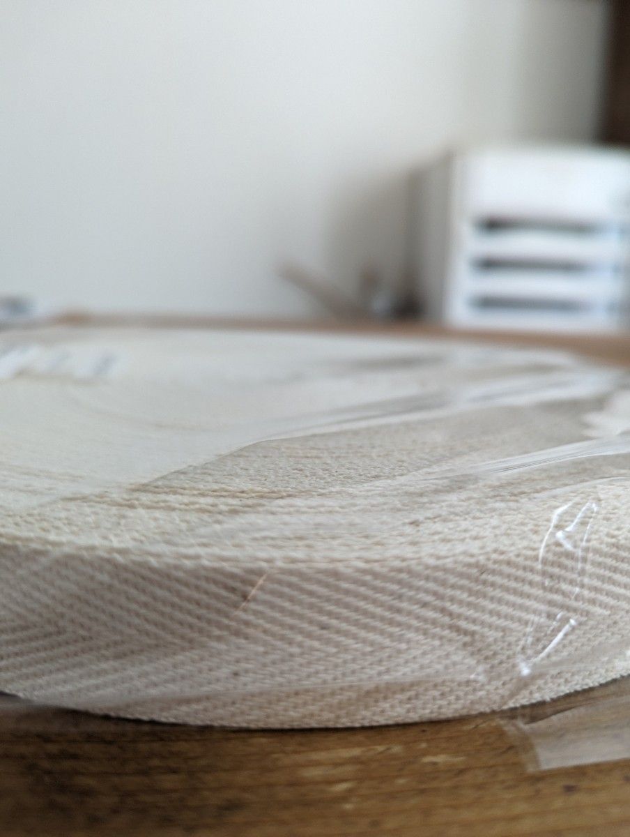 25mm巾　綿綾テープ（コットン100％）size厚み約1mm50m巻きトートバッグ　エコバッグ　グラニーバッグの持ち手に生成り色