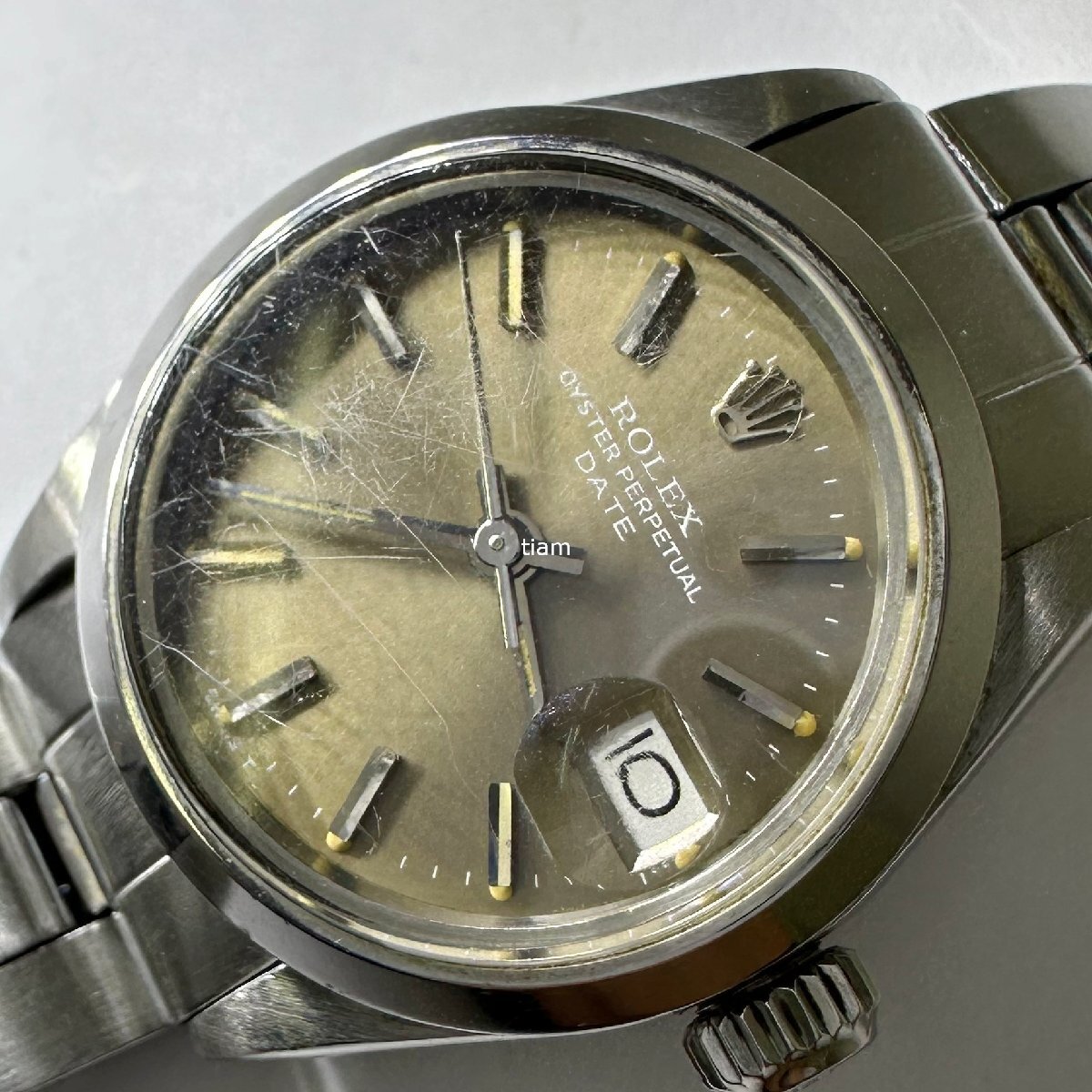 ROLEX ロレックス 6916 Oyster Perpetual Date オイスターパーペチュアル デイト グレー 1970年代 自動巻き J58_画像8