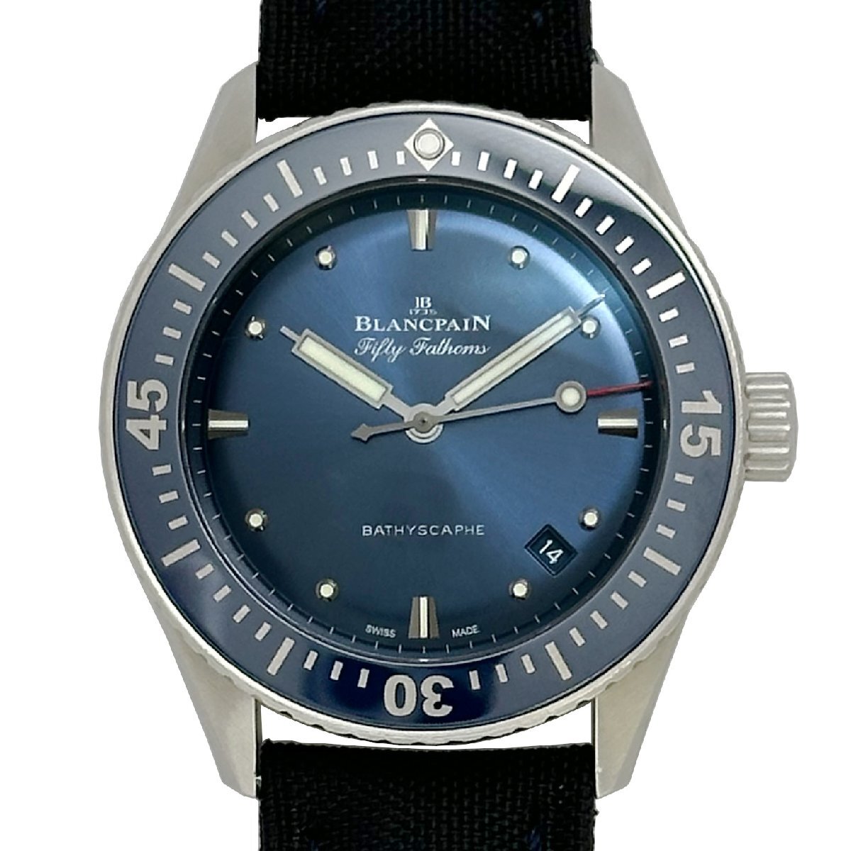 BLANCPAIN ブランパン 5100-1140-O52A Fifty Fathoms Bathyscaphe フィフティ ファゾムス ブルー 自動_画像1