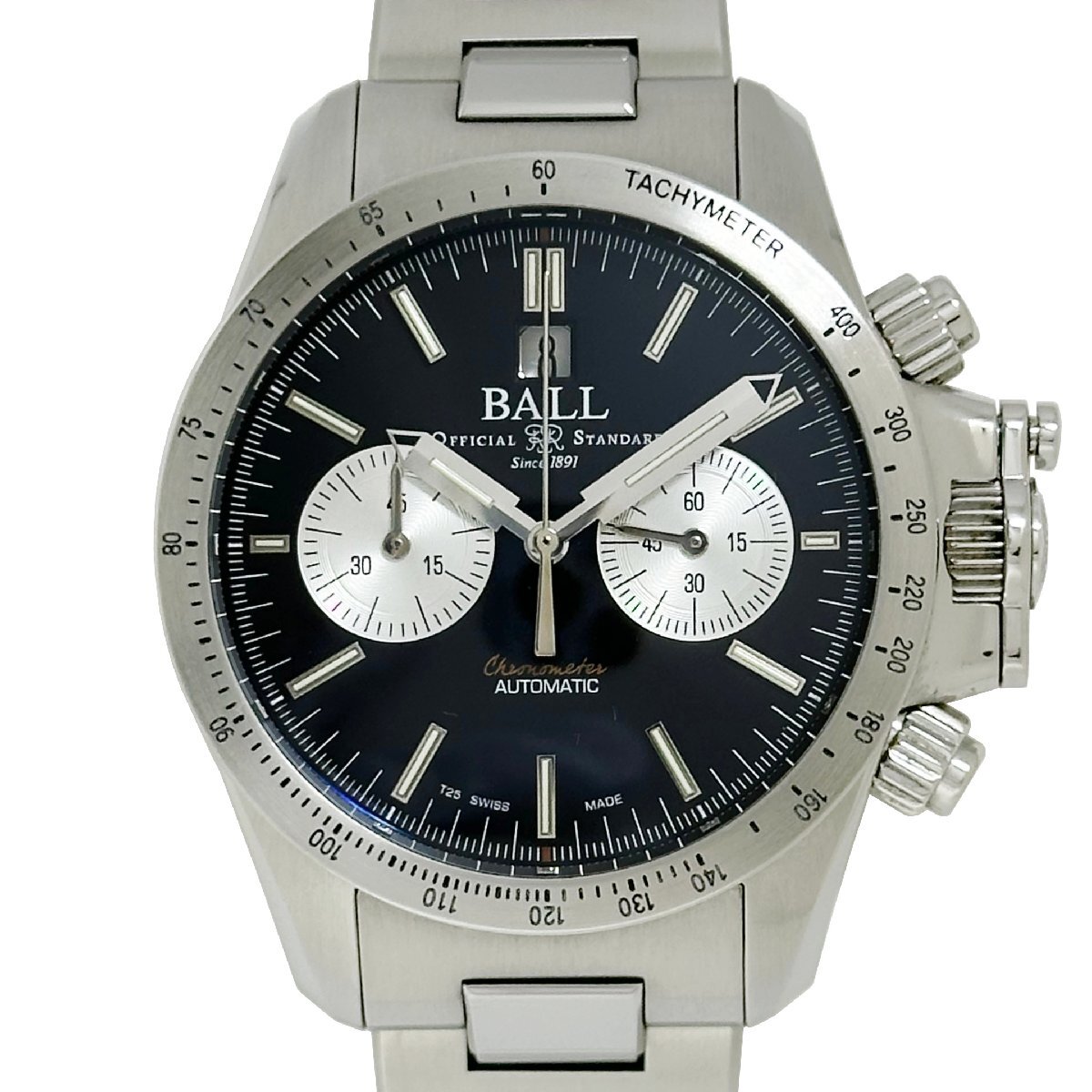 BALL Watch ball watch CM2198C-S2CJ-BK RACER CHRONOGRAPH Racer chronograph black self-winding watch 
