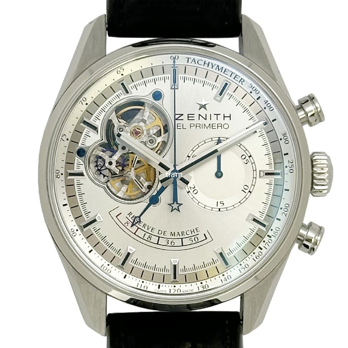【楽ギフ_のし宛書】 ZENITH ゼニス 03.2080.4021/01.C494 Chronomaster Open Power Reserve クロノマスター シルバ ゼニス