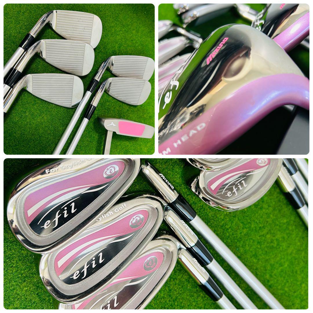 レディース クラブセット MIZUNO efil ゴルフクラブ ピンク レディース クラブセット MIZUNO efil ゴルフクラブ ピンク