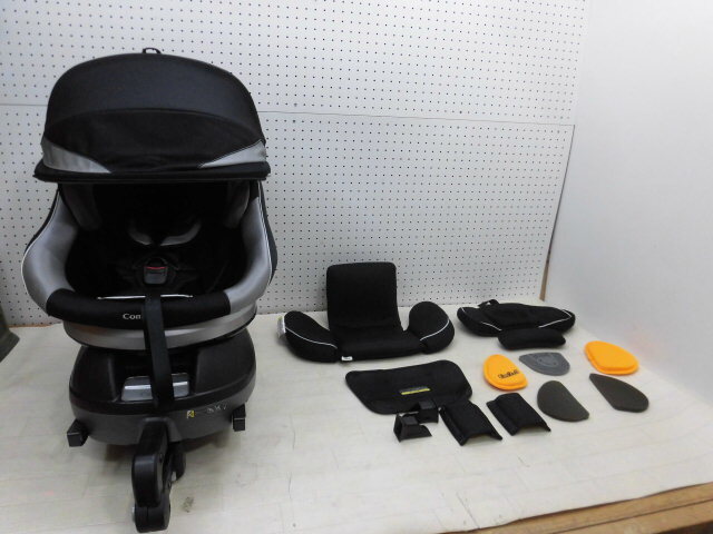 付属品完備・♪・コンビ ホワイトレーベル ネルーム ISOFIX エッグショック NE-670・新生児OK・360度回転★即決の場合送料無料★管理327-58の画像2