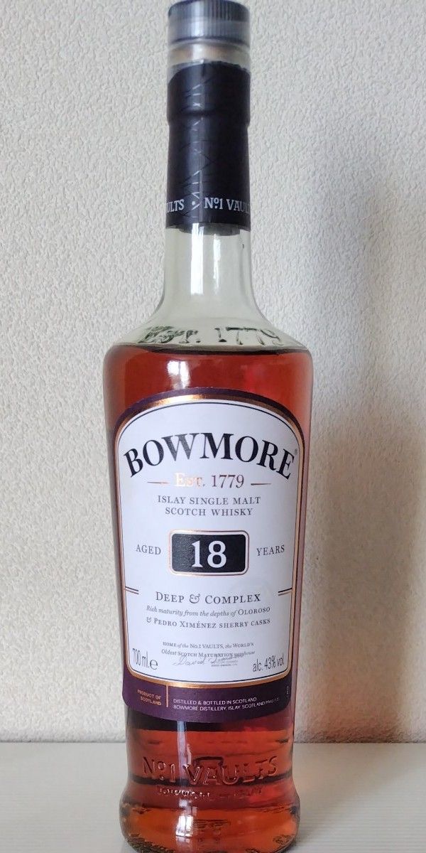 ボウモア BOWMORE 18年 ディープ&コンプレックス　空き瓶