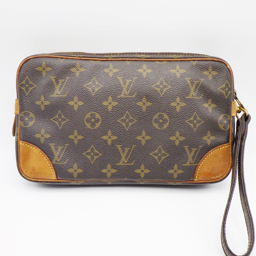 C24-471 LOUIS VUITTON ルイ・ヴィトン M51825 マルリー・ドラゴンヌ モノグラム セカンドバッグ クラッチバッグ PVC ブラウン ジャンク品の画像2