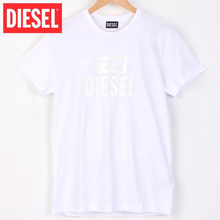 XL/新品 DIESEL ディーゼル ロゴ Tシャツ DIEGO-TONEONETONE メンズ ブランド カットソー 白