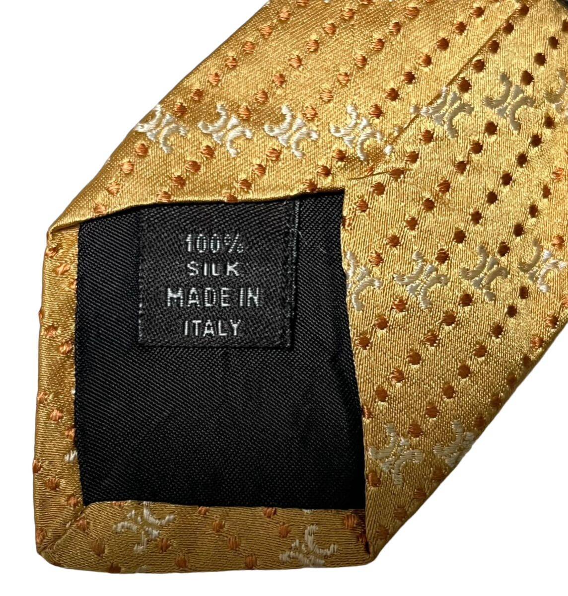 CELINE necktie Macadam pattern dot pattern reji men taru pattern stripe pattern Celine USED used m845