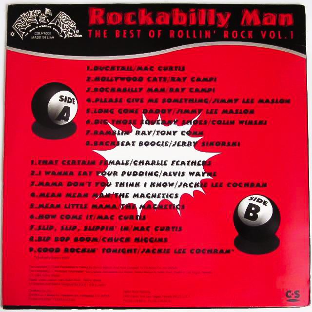廃盤 LP レコード ★超名曲 多数収録 ロカビリー コンピ Rockabilly Man THE BEST OF ROLLIN' ROCK / Ray Campi Mac Curtis ネオロカビリー_画像2