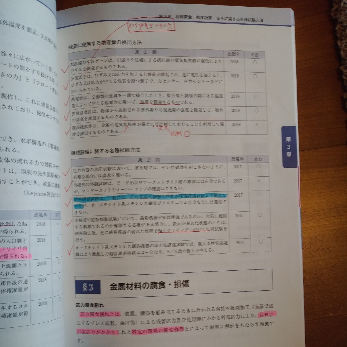 【中古】令和5年度 労働安全コンサルタント 受験準備講習会資料　日本労働安全衛生コンサルタント会発行_全体写真の左の書き込み例3