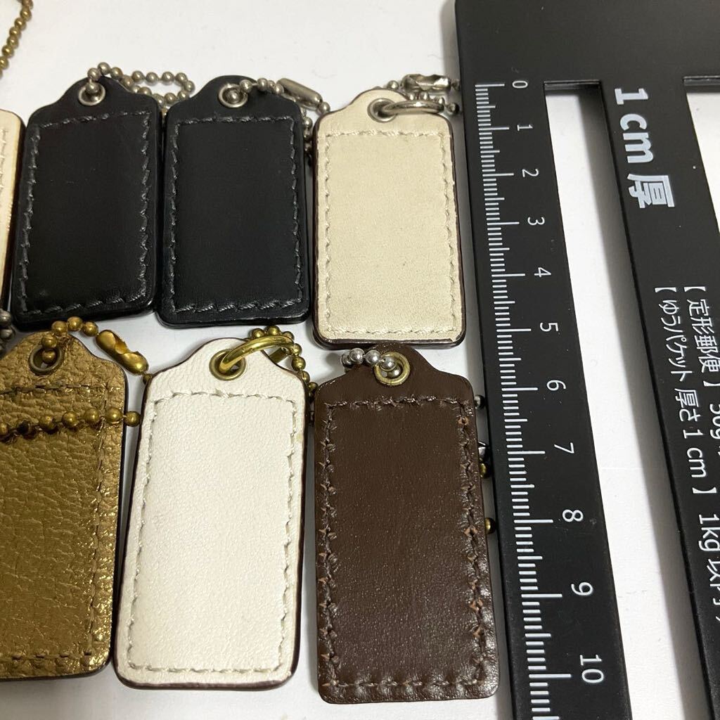  Coach coach leather enamel plate key holder key charm bag charm 10 piece set summarize postage 185 jpy 
