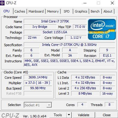 簡易チェック済み Intel Core i7-3770K 3.5GHz LGA1155_画像3