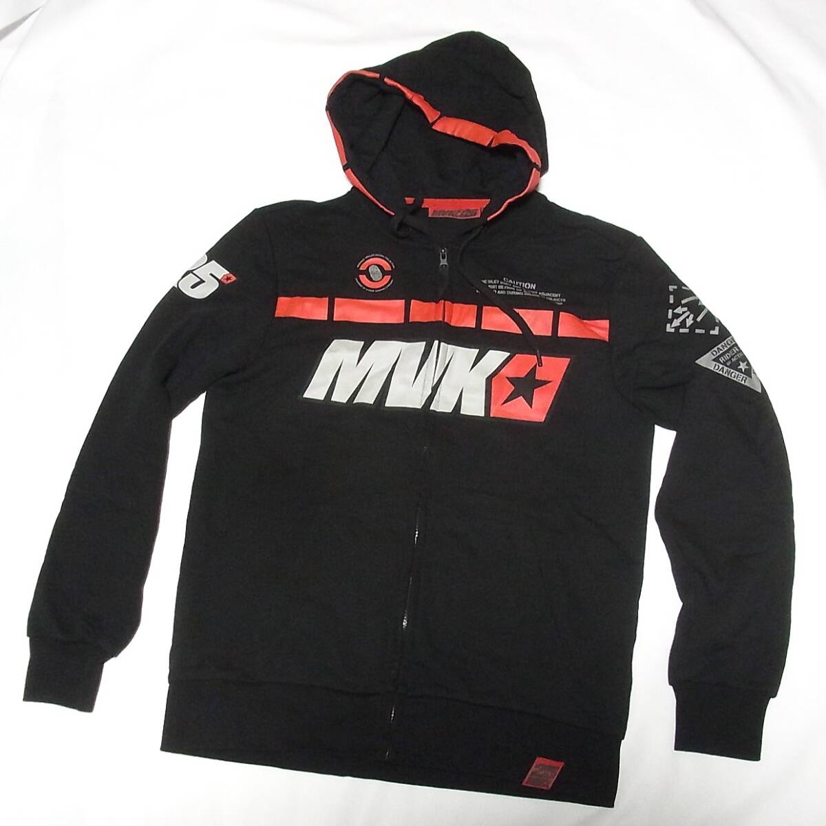 MVK マーベリック ビニャーレス フルジップパーカー 黒 L 定価10780円◎ヤマハ ワイズギア限定◎maverick VINALES RACING◎MOTO GPの画像1