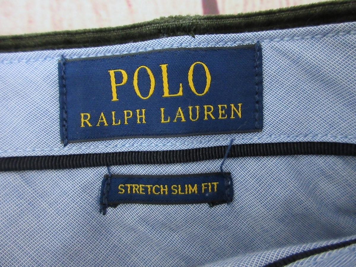 POLO RALPH LAUREN ポロ ラルフローレン コーデュロイパンツ 30/32 175/76A STETCH SLIM FIT 710559429016 Made in Indonesia_画像4