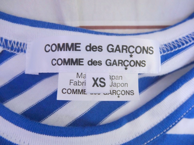 COMME des GARCONS COMME des GARCONS コムデギャルソン コムデギャルソン デザインボーダーカットソー ブルー、ホワイトXS RL-T005 AD2023_画像6