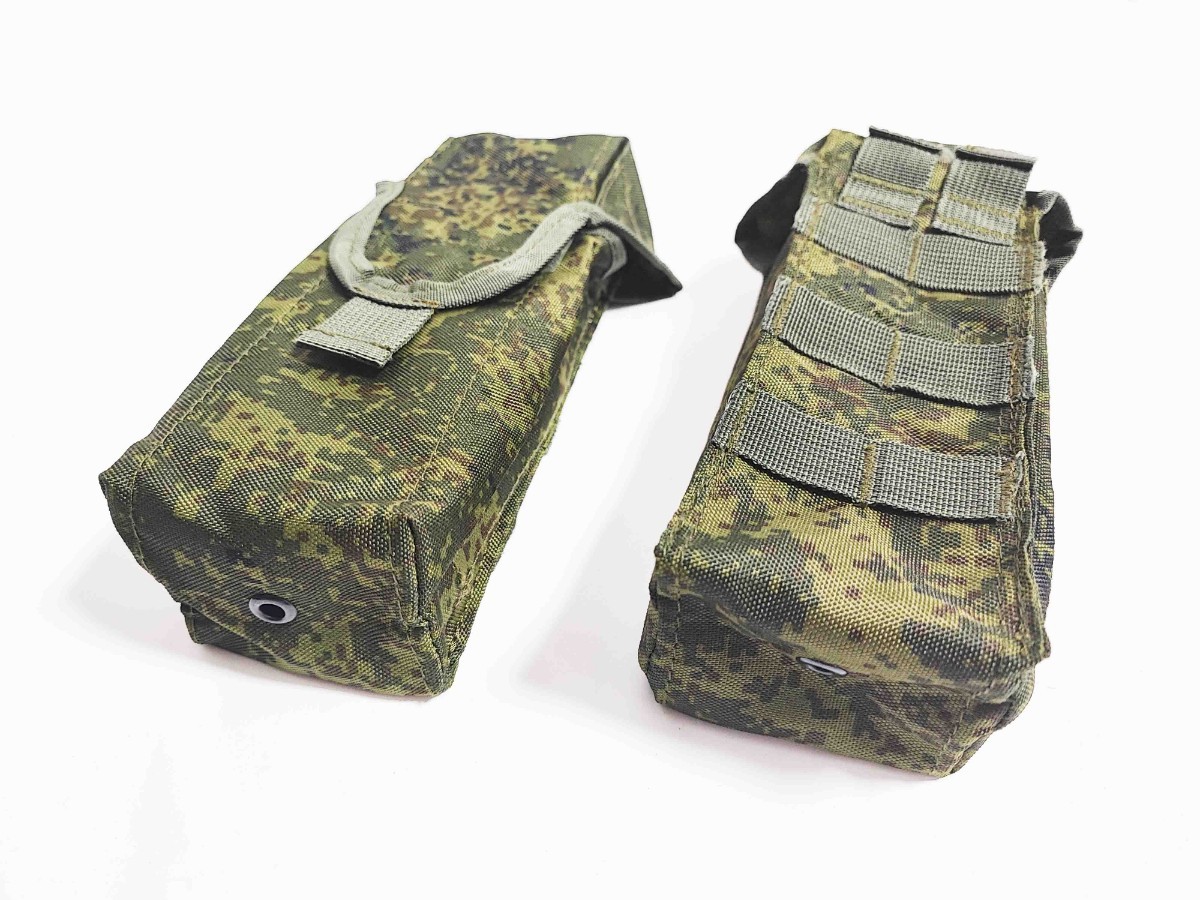 【Yes.Sir shop】【1個】ロシア軍 デジタルフローラ迷彩 ダブルAKマグポーチ 新品未使用の画像2