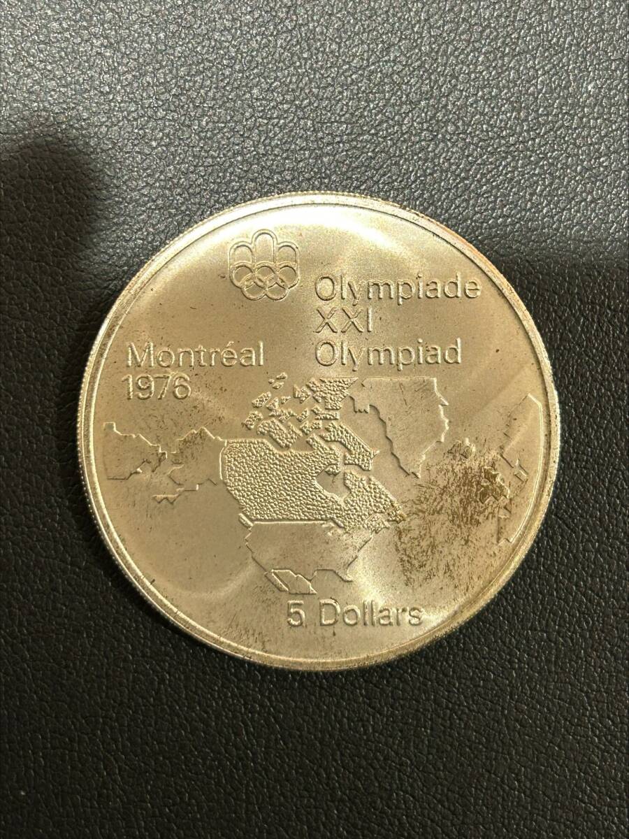 #16034　カナダ モントリオール オリンピック　5ドル銀貨　1973年　CANADA　外国硬貨　銀貨_画像1