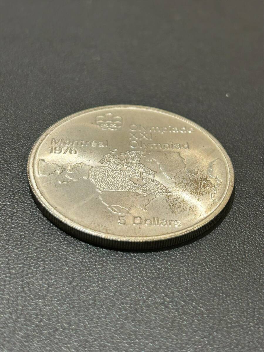 #16034　カナダ モントリオール オリンピック　5ドル銀貨　1973年　CANADA　外国硬貨　銀貨_画像3