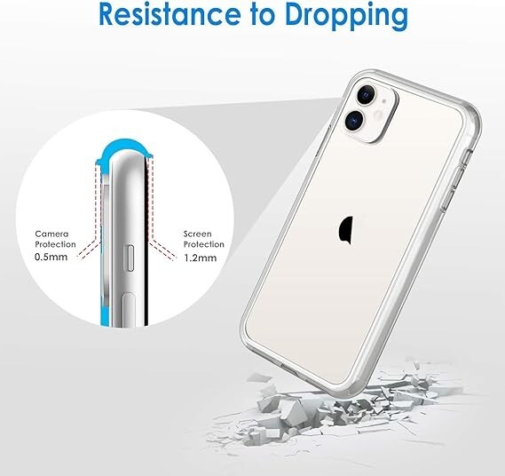 JEDirect iPhone11 ケース (2019 モデル、6.1インチ専用) 黄ばみなし 衝撃吸収 バンパーカバー 傷つけ防_画像6