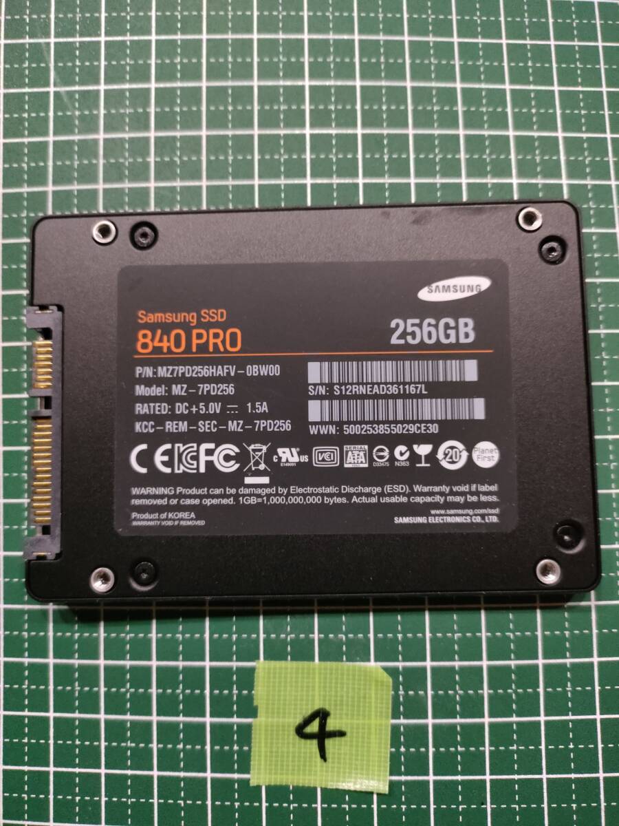 [USED] Samsung SSD 840 PRO Series 256GB (S-04)_画像2