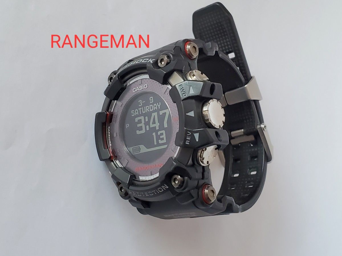 ⑪美品 G-SHOCK レンジマン GPR-B1000 RANGEMAN  CASIO Bluetooth ナビ ソーラー 腕時計