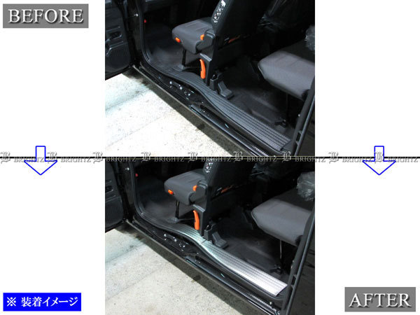 N-VAN JJ1 JJ2 ステンレス エントランス モール スカッフ プレート カバー キッキング シル ステップ ENT－MOL－097_画像6