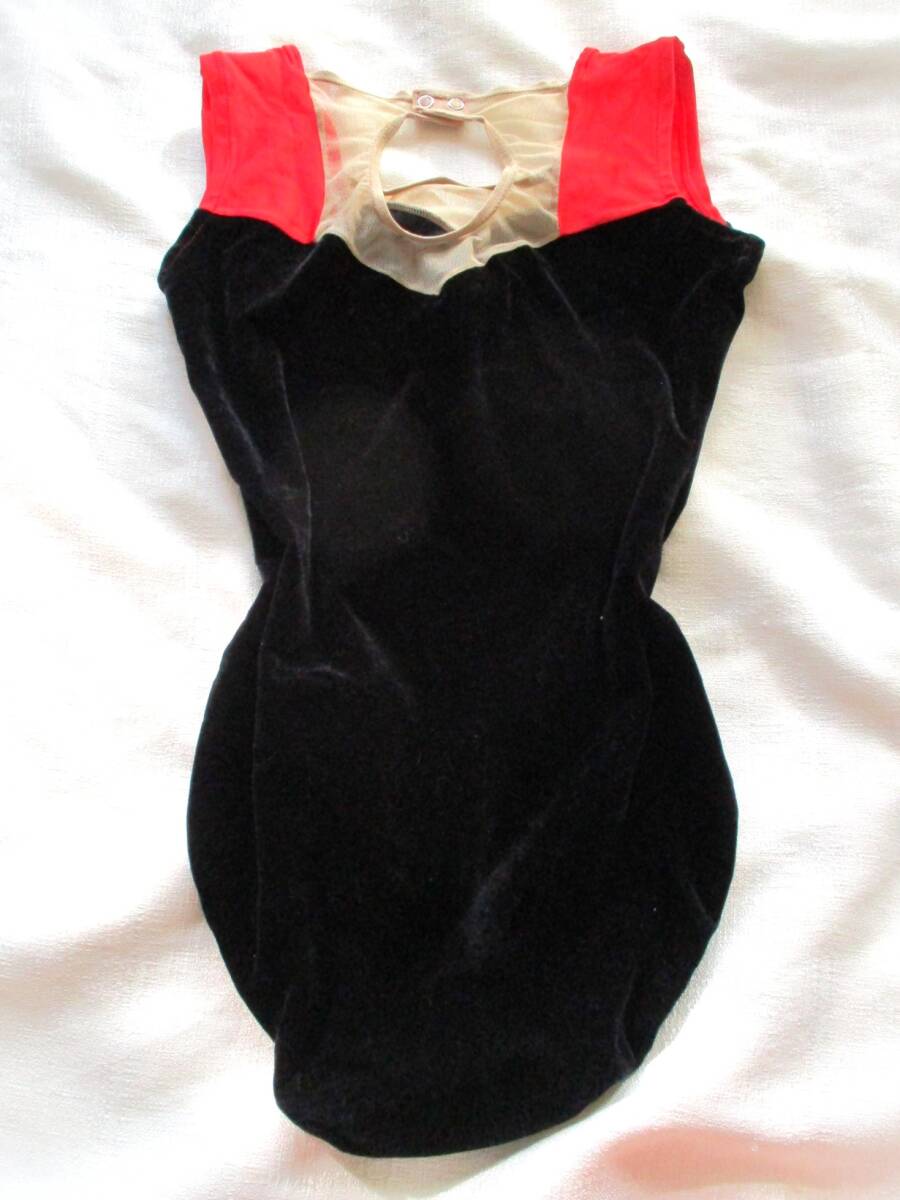  warehouse storage goods M size old tag Sasaki TWCPE Logo rhythmic sports gymnastics contest part player contest convention for velour Leotard made in Japan gymnastics contest Dance part . higashi woman body 