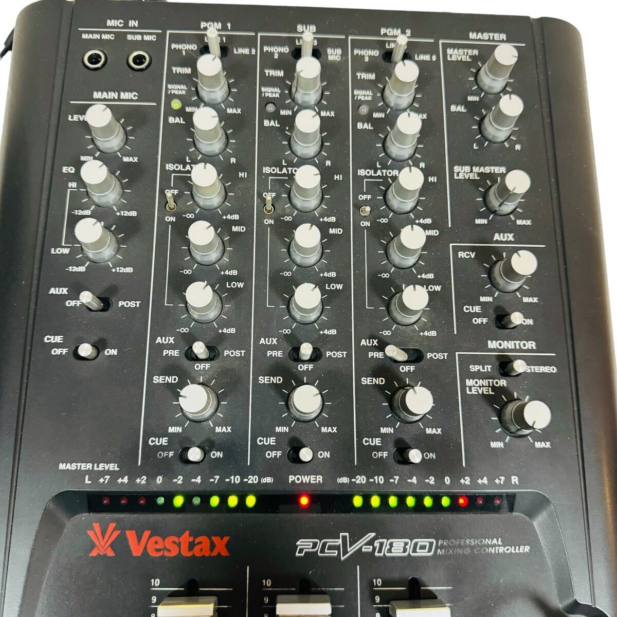 Vestax べスタックス プロフェッショナルミキシングコントローラー PCV-180 純正アダプター AC-12A-DM DJミキサー DJ機器_画像2