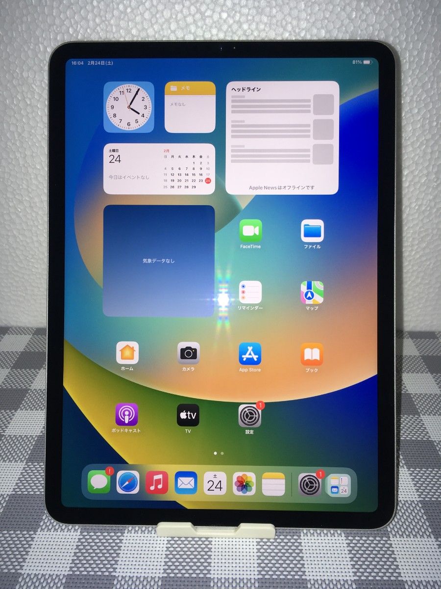 Apple iPad Pro 11インチ（第1世代） Wi-Fiモデル 256GB シルバー MTXR2J/A
