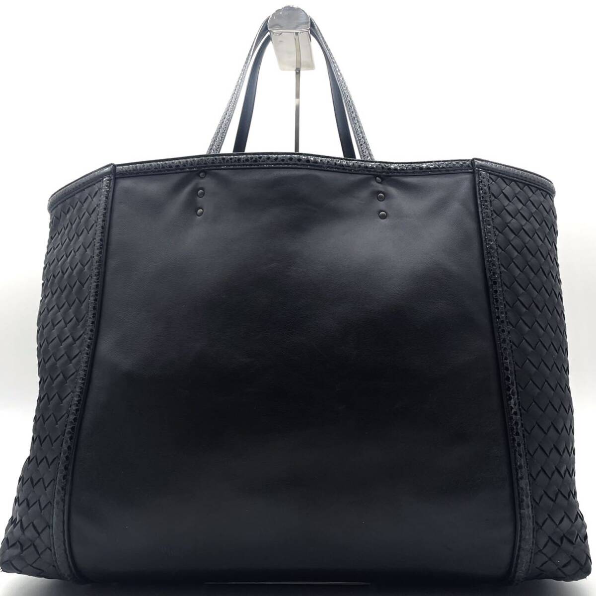 1円～【極美品】BOTTEGA VENETA ボッテガヴェネタ トートバッグ ビジネスバッグ 大容量 A4可 イントレチャート メンズ パイソンの画像2