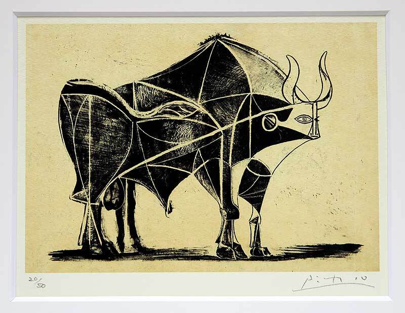 パブロ・ピカソ 直筆サイン 証明書 リト「Le Taureau　20/50」闘牛　真作保証_画像2
