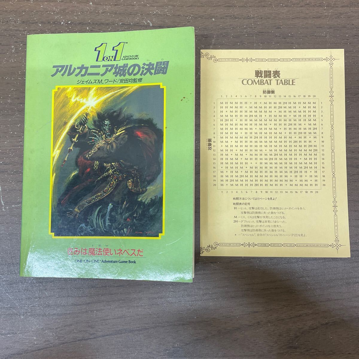 1ON1 アルカニア城の決闘 きみは魔法使いネベスだ 魔法使いネベスの書 アドベンチャーゲームブック 富士見書房/古本/表紙小口ヤケシミ傷_画像9