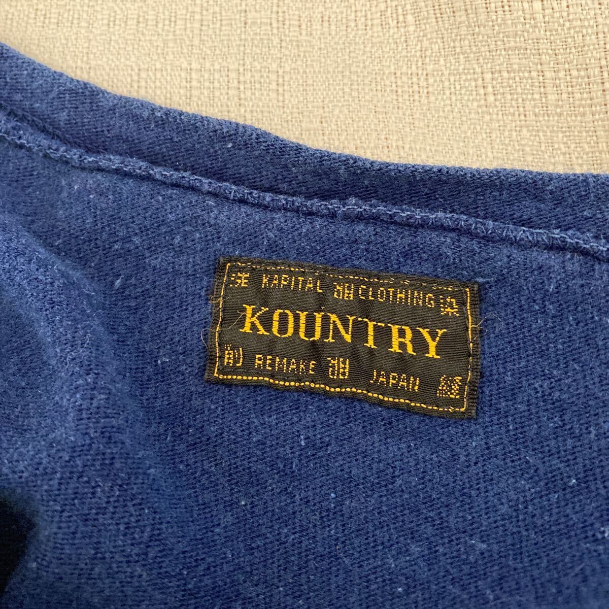 KAPITAL Kapital Country Vintage обработка cut and sewn футболка 