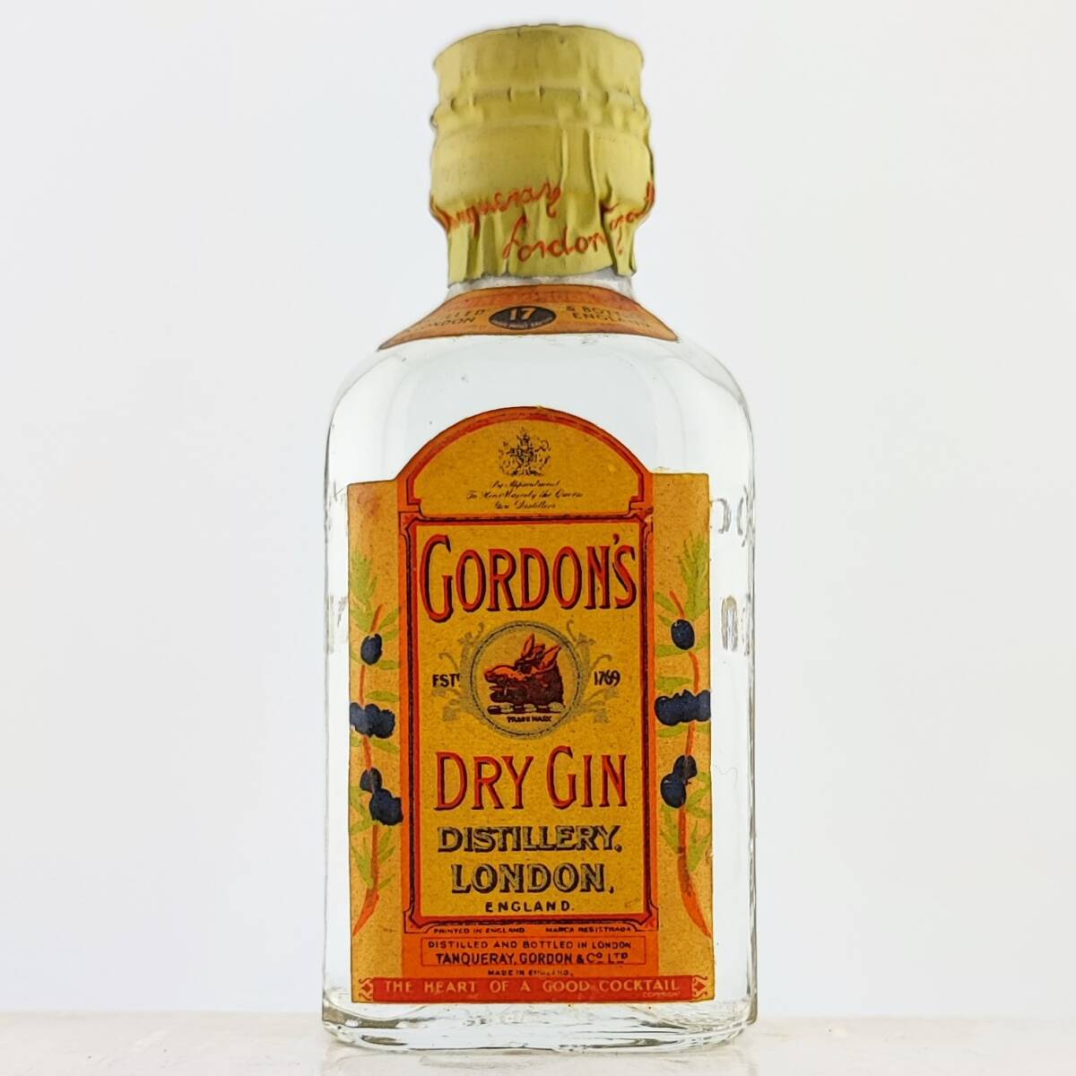 GORDON'S LONDON DRY GIN TIN CAP 約47度 約60ml【ゴードン GORDON'S LONDON DRY GIN TIN CAP 約47度 約60ml【ゴードン