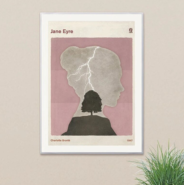 G3214 ジェーン・エア Jane Eyre ビンテージ モダン レトロ キャンバスアートポスター 50×70cm イラスト インテリア 雑貨 海外製 枠なし _画像1