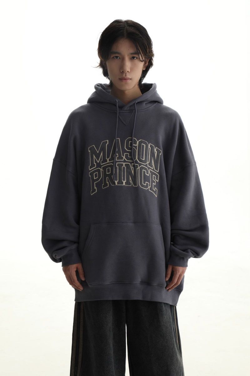 MASONPRINCE■スウェット パーカー CL0379 日本未発売 masonprince m p studios カレッジロゴパーカー