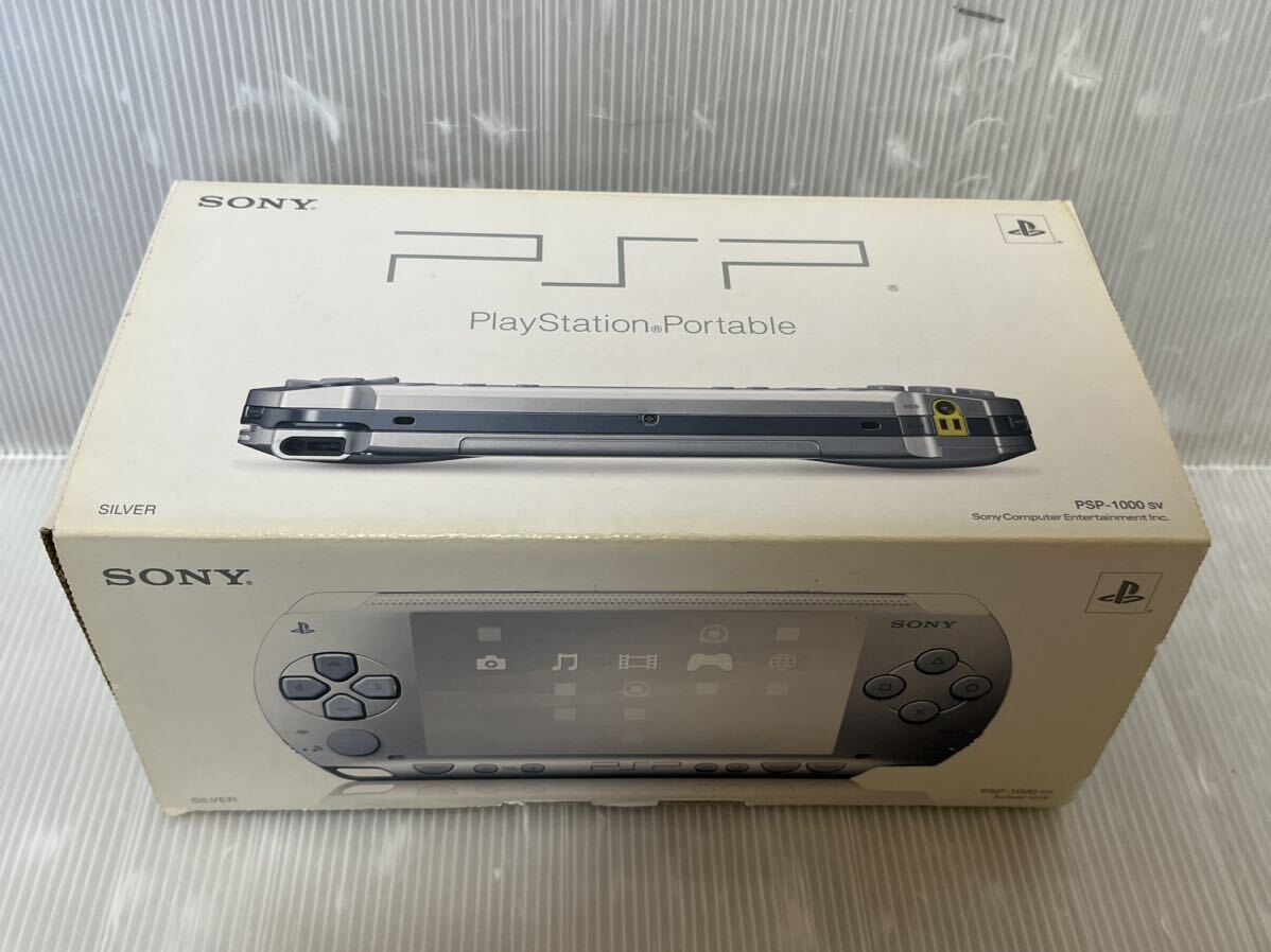 ★本体新品未使用　SONY PSP-1000 シルバー　PlayStationPortable 説明書未開封　メモリースティックなし　バッテリーあり　送料無料★