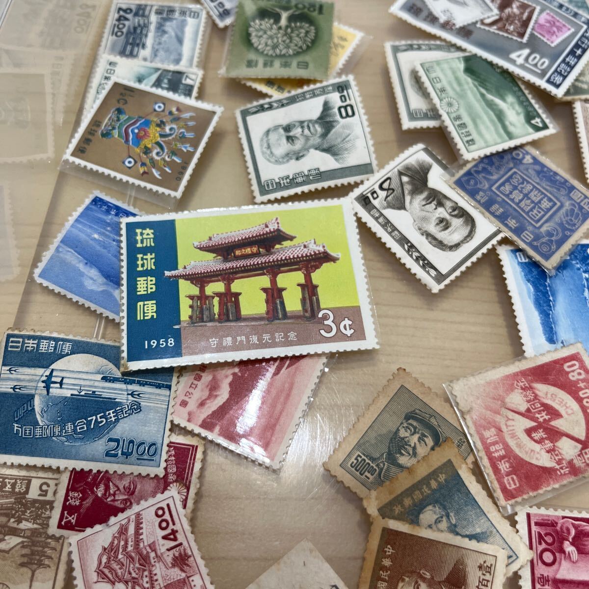 切手 月に雁 中国切手 琉球切手 古切手 いろいろおまとめ _画像3