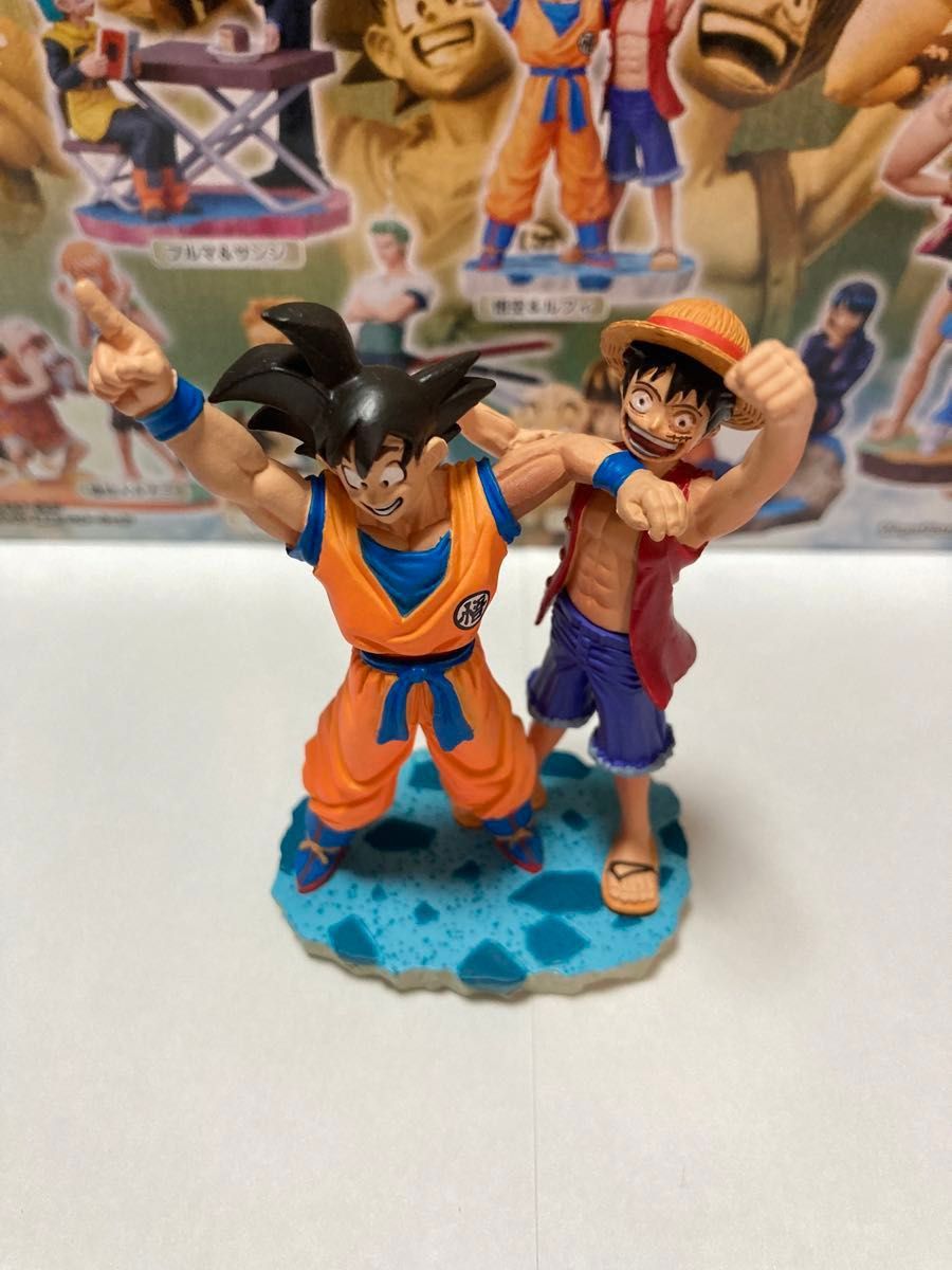 ドラゴンボールカプセルネオ　ワンピースコラボ　ジャンプ40周年　彩色バージョン　フルコンプ　箱、ボールケース、説明付き