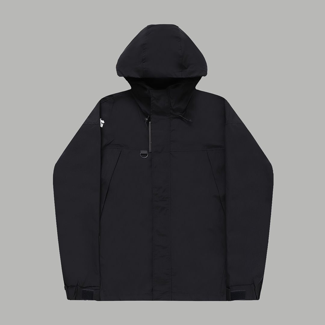 DESCENTE デサント ジャケット ロゴ プリント ジップアップ スタンド ジャケット M ブラック 中古 JN 1_画像2