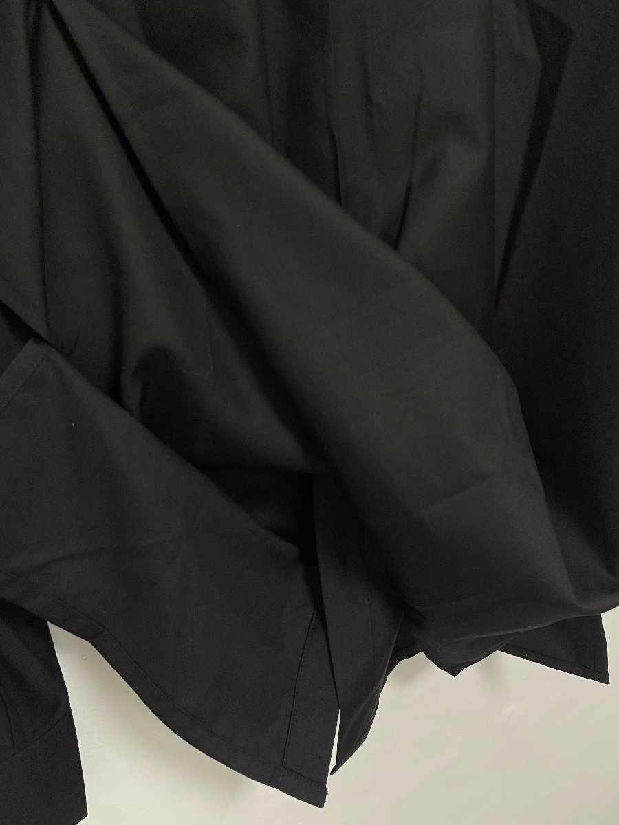 Yamamoto ヨウジヤマモト 刺繍 一輪花段違 レーヨンシャツ 長袖シャツ 長袖 ステキ ファッション 流行 ブラック 人気 中古 Ｍ JN 1_画像7
