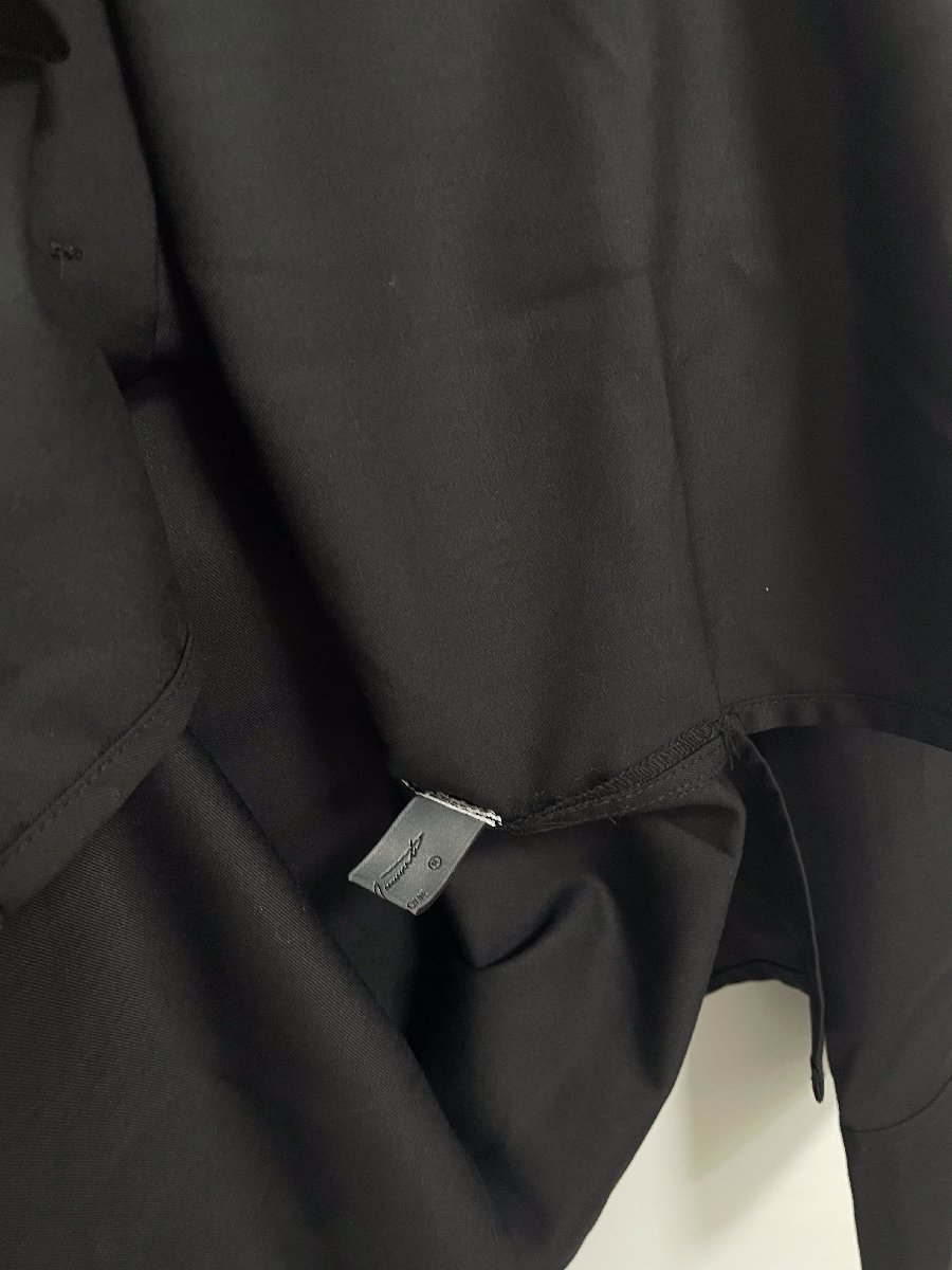 Yamamoto ヨウジヤマモト 刺繍 一輪花段違 レーヨンシャツ 長袖シャツ 長袖 ステキ ファッション 流行 ブラック 人気 中古 Ｍ JN 1_画像4