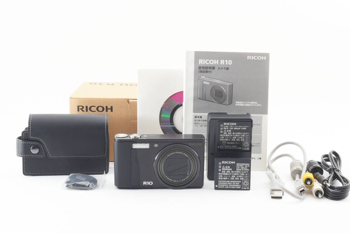 RICOH R10 ブラック 10.0MP デジタルカメラ【元箱・ケース付き】#370
