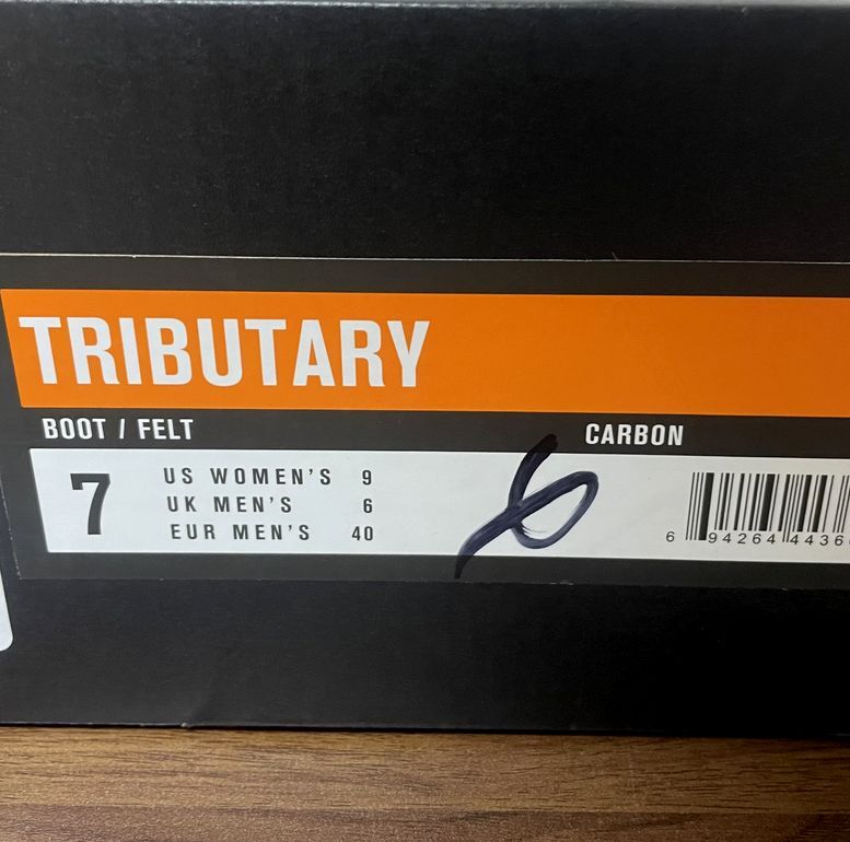 SIMMS TRIBUTARY BOOT Felt Boots Carbon US7 25cm シムス SIMMS TRIBUTARY BOOT Felt Boots Carbon US7 25cm シムス