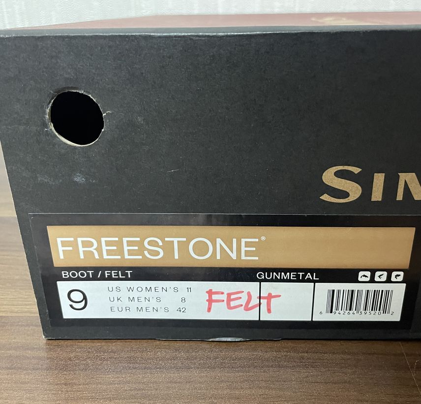 Simms Freestone Boot Felt US9 27cm シムス FS フリーストーン ブーツ フェルト ガイド フライウェイト ウエーディング シューズの画像5
