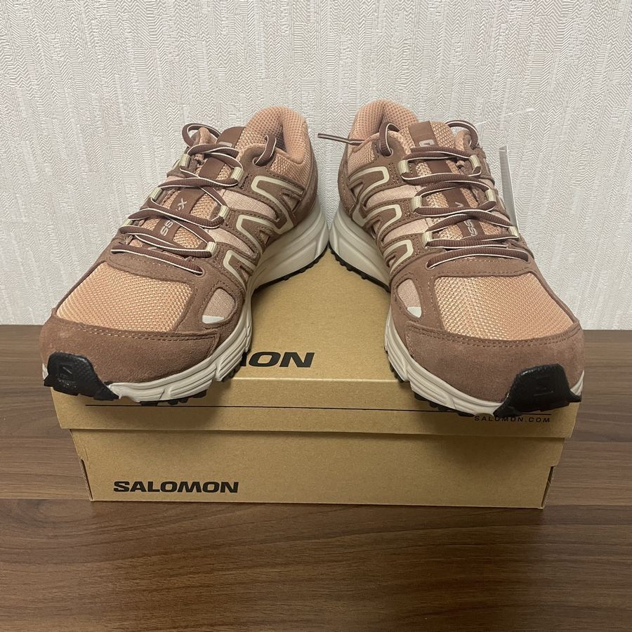 SALOMON X-MISSION 4 SUEDE US9 27cm FENUGREEK/ACORN/RAINY DAY サロモン スニーカー ブーツ トレイルランニング トレラン 登山_画像2