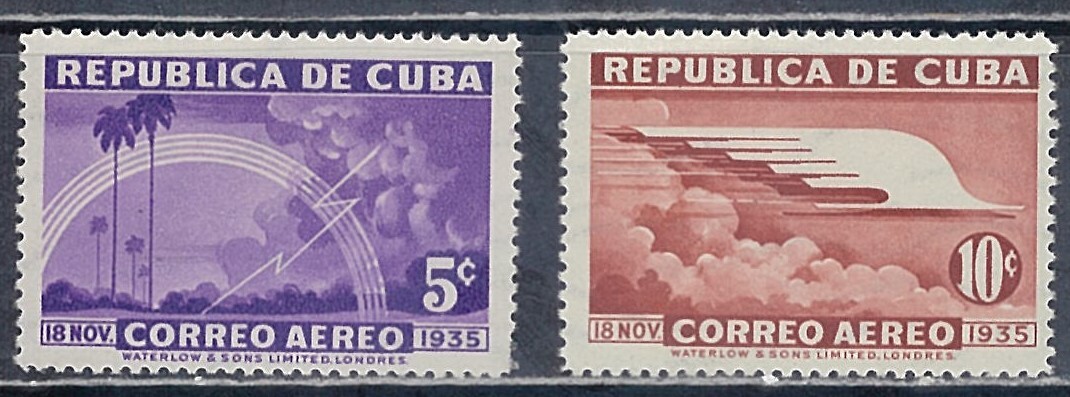 キューバ 1936年 #C22-3(OH) 航空2完 / 翼 虹 雷_画像1