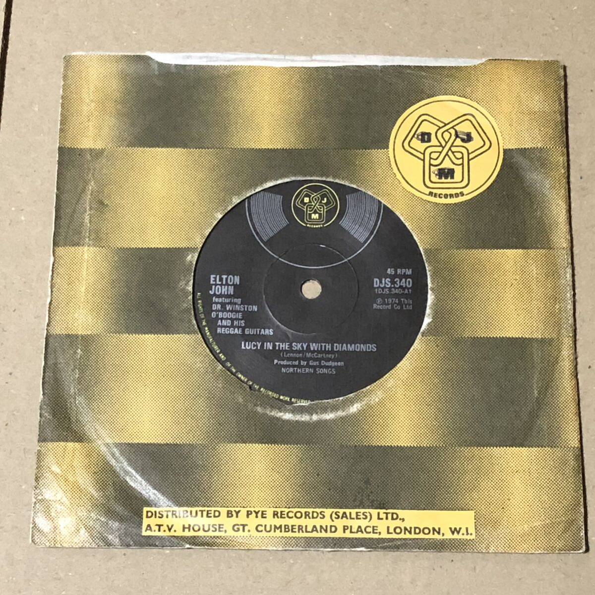 Lucy In The Sky With Diamonds UK Orig 7' Single トランスルーセント・グレー盤_画像6