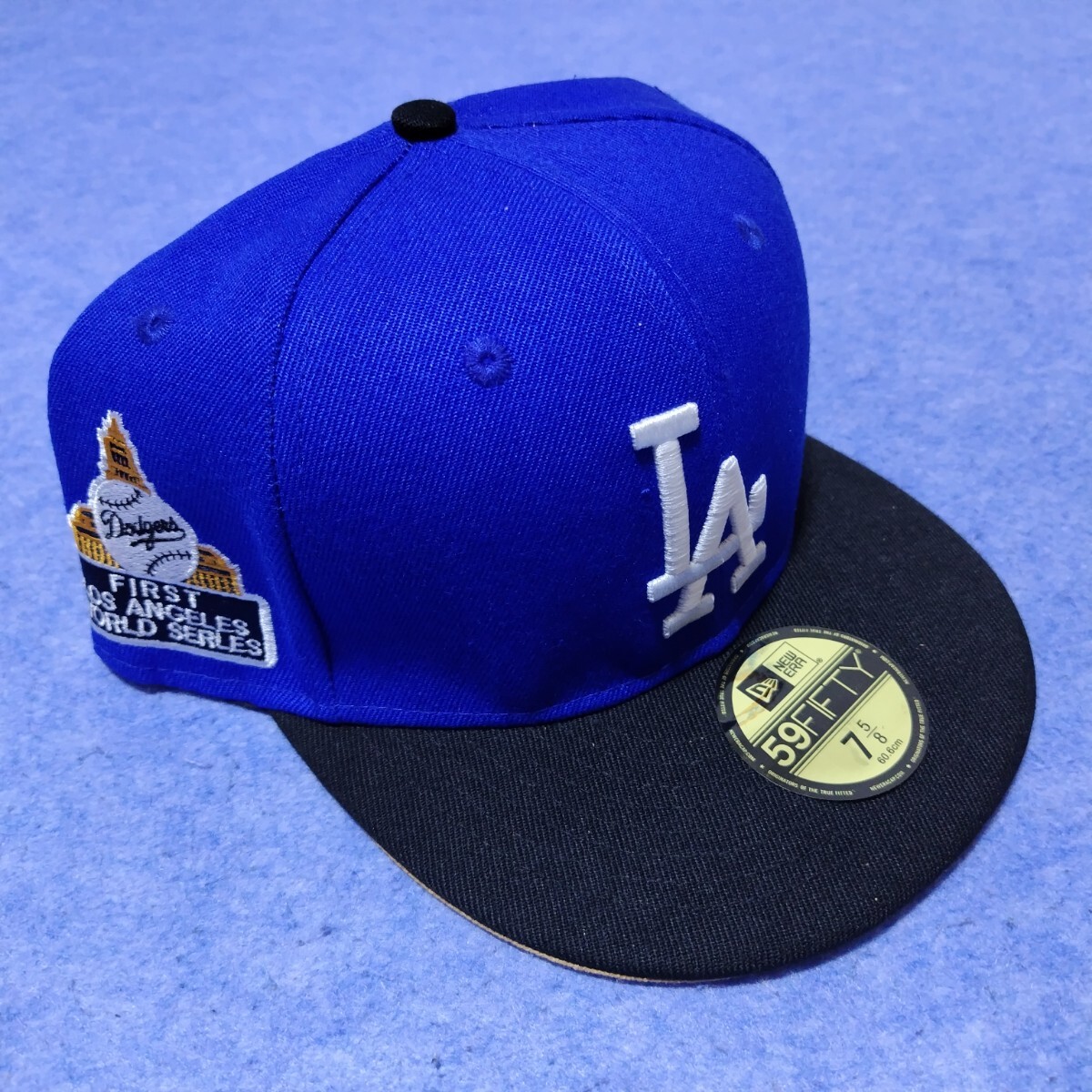 ロサンゼルス ドジャース ニューエラ キャップ 59FIFTY 帽子 大谷翔平 NEWERA 7 5/8 60.6cm ワールドシリーズ サイドパッチ 山本由伸_画像1