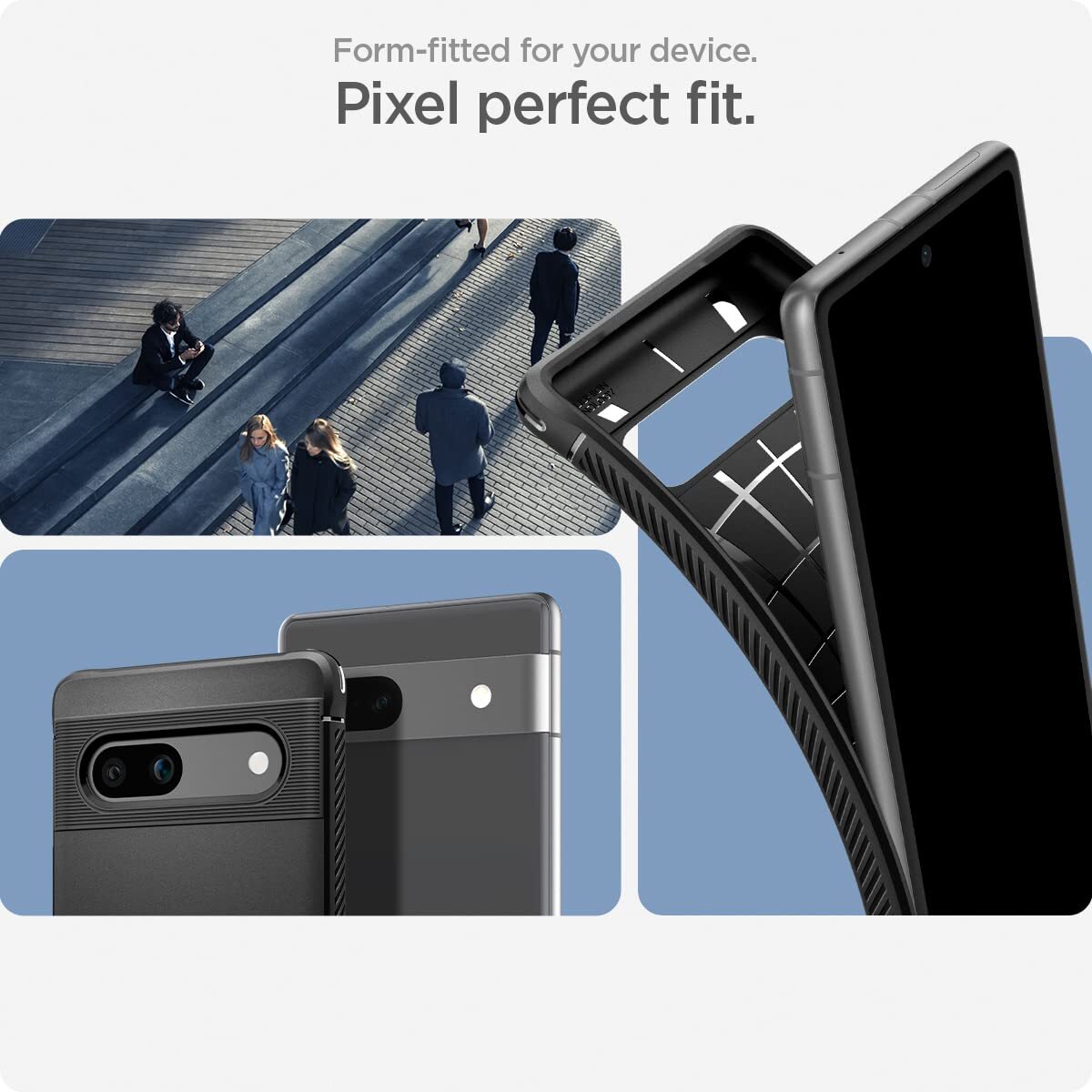 送料無料★Spigen Pixel 7a ケース TPU ソフトケース ラギッド・アーマーACS05816 (マット・ブラック)_画像4